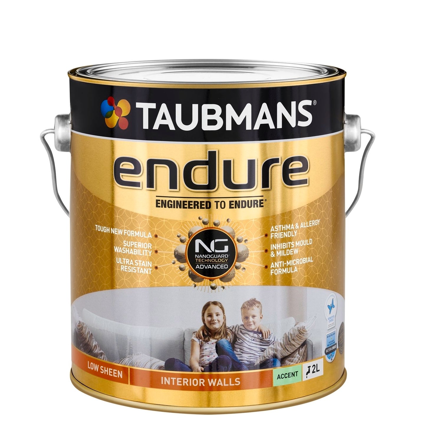 Taubmans Accent Low Sheen Endure Interior Walls Paint - 2L