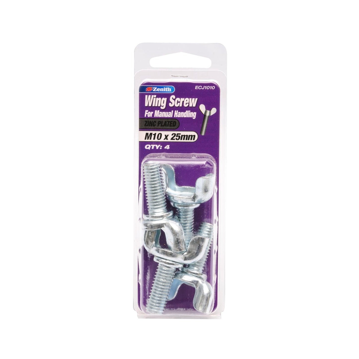 Zenith Wing Screw - 10 x 25mm - 4 Pack