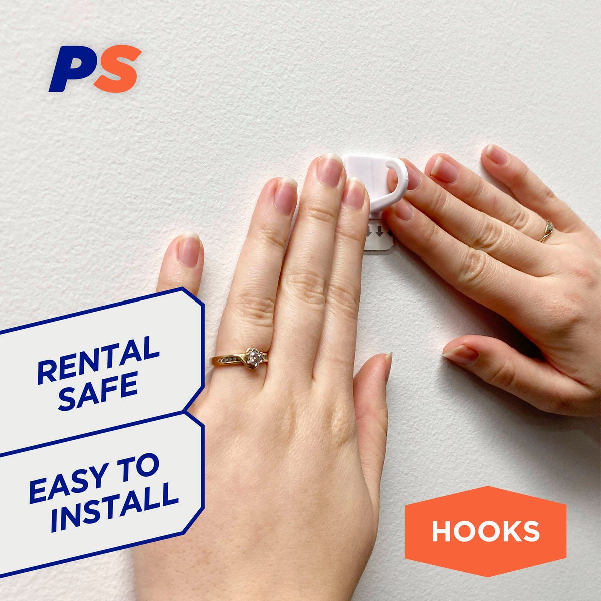 Permastik Mug Hooks - 10 Pack - Plastic - Removable Adhesive