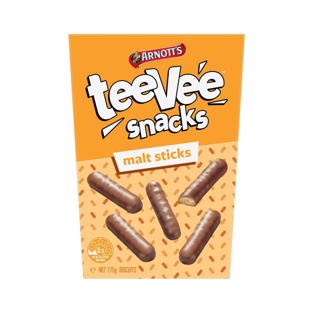 Arnott's Teevee Snacks Biscuits Malt Sticks - 175g