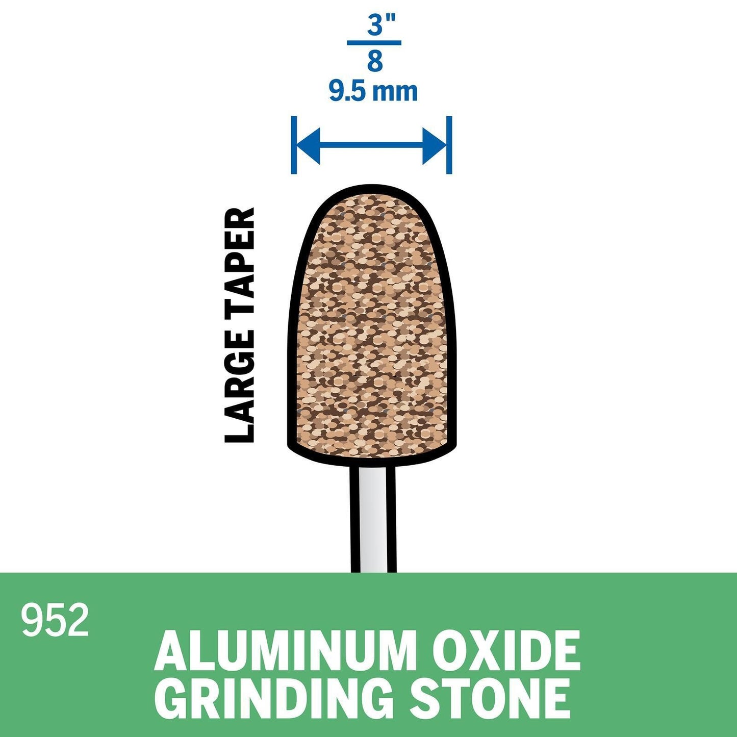 Dremel Aluminium Oxide Grinding Stone - 9.5mm