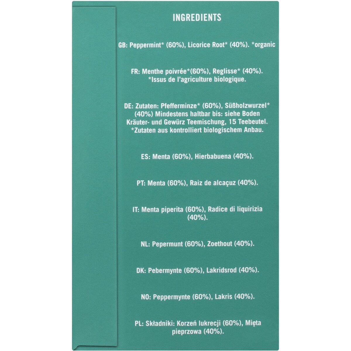 Higher Living Peppermint & Licorice Tea 15 pack