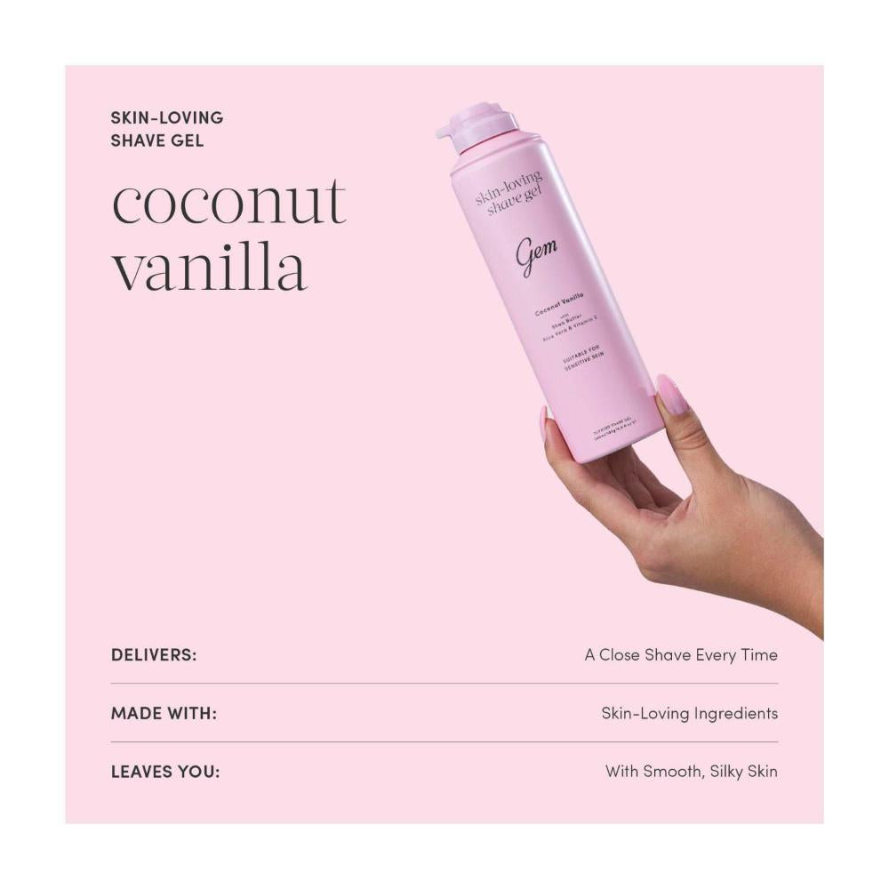 Gem Skin Loving Shave Gel Coconut Vanilla - 195g