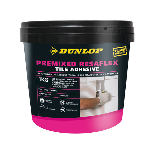 Dunlop Premixed Resaflex Tile Adhesive - 1kg