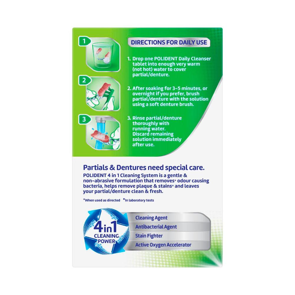 Polident 3 Minute Daily Cleanser for dentures and partials - 36 pack