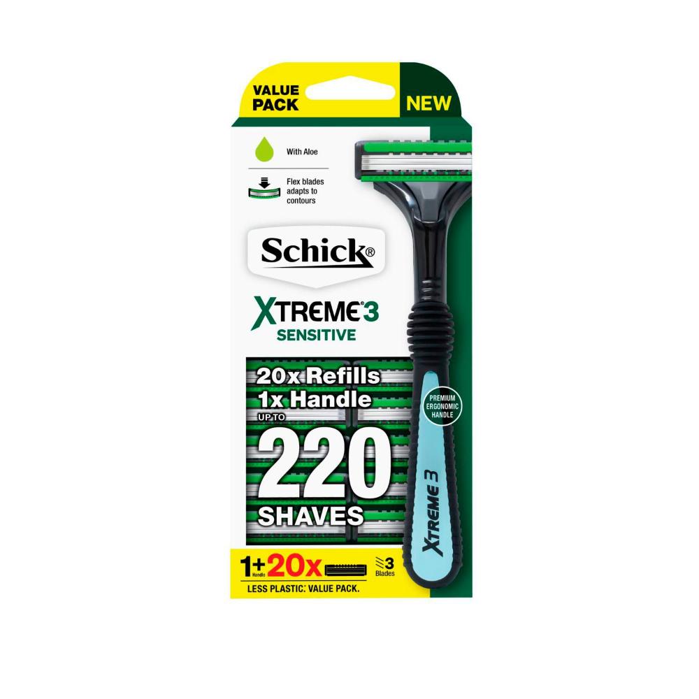 Schick Xtreme 3 Hybrid Kit +20 Sensitive Refills - 1 Each