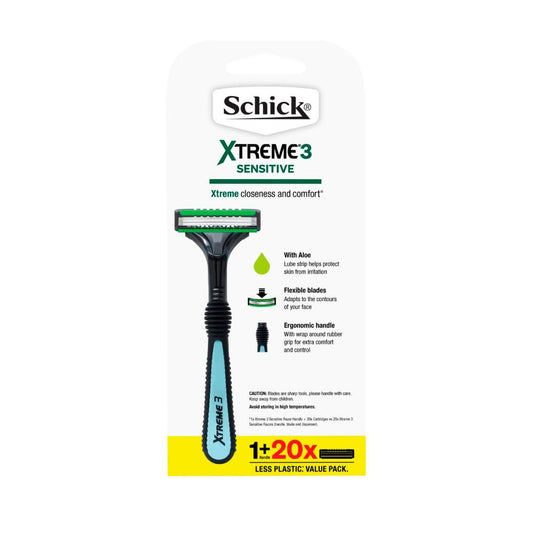 Schick Xtreme 3 Hybrid Kit +20 Sensitive Refills - 1 Each