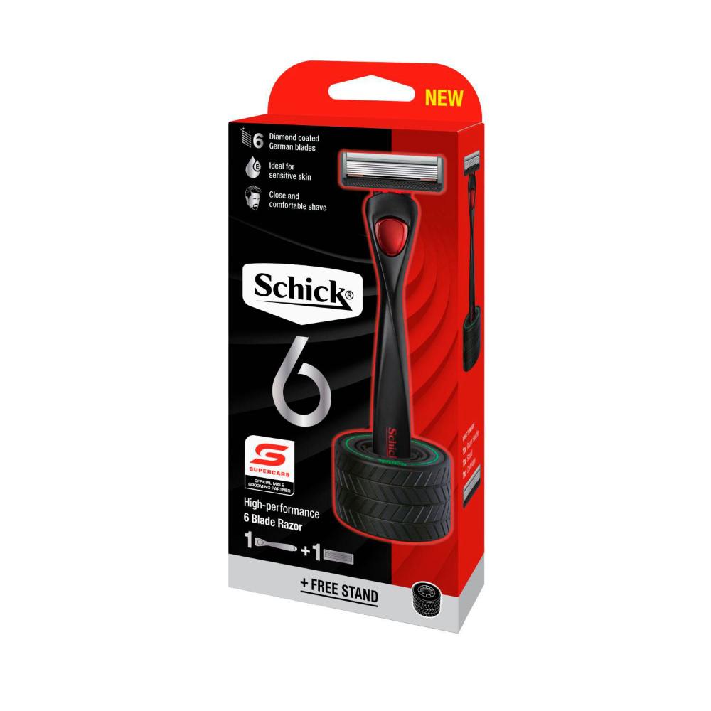 Schick 6 Razor Kit +1 Refill Blade - 1 Each