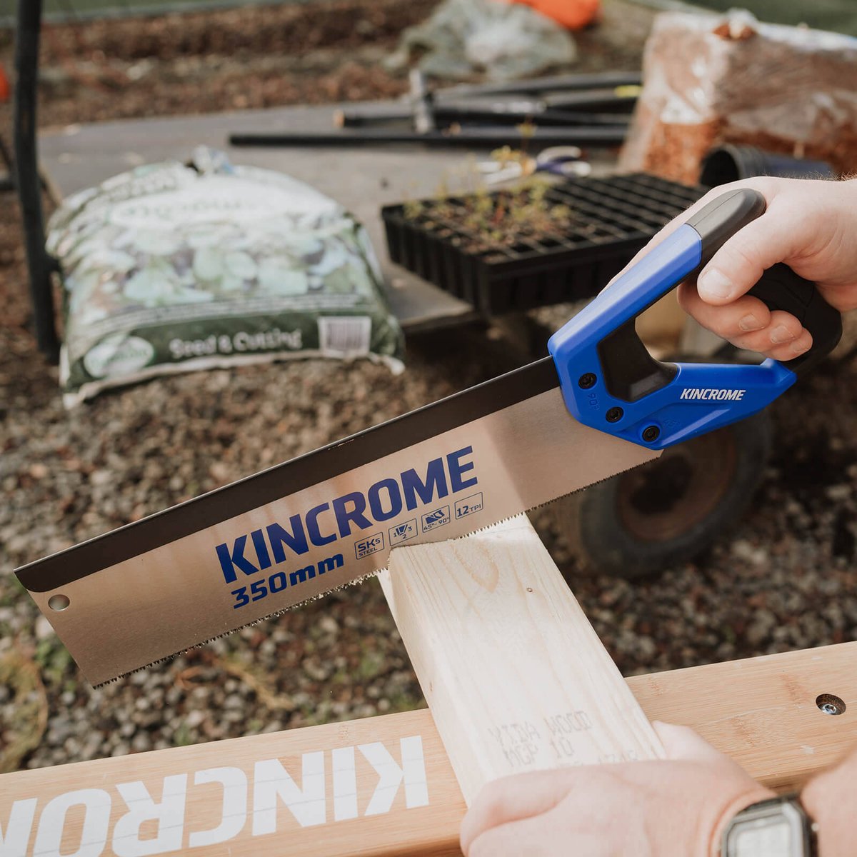Kincrome 350mm Tenon Saw - SK5 Steel - Ergonomic Handle - 12TPI
