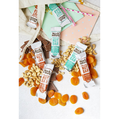 Nice & Natural Chocolate Nut Bar Apricot 180g X6 Pack