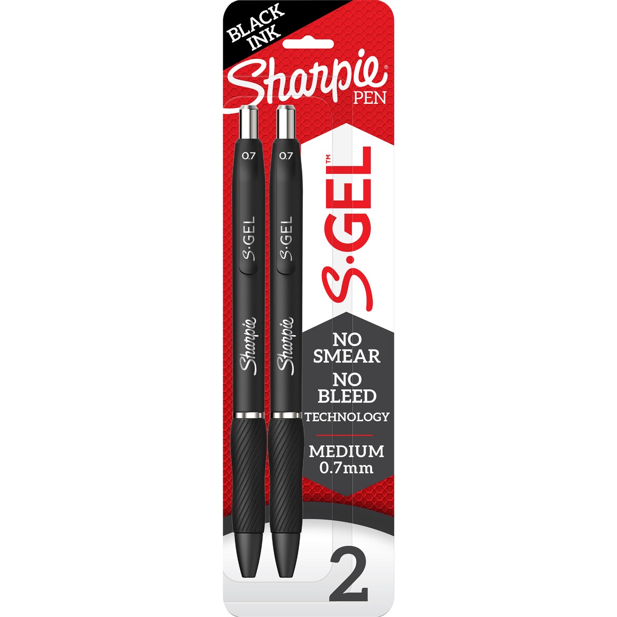 Sharpie S-Gel 0.7mm Gel Pens Black 2 Pack