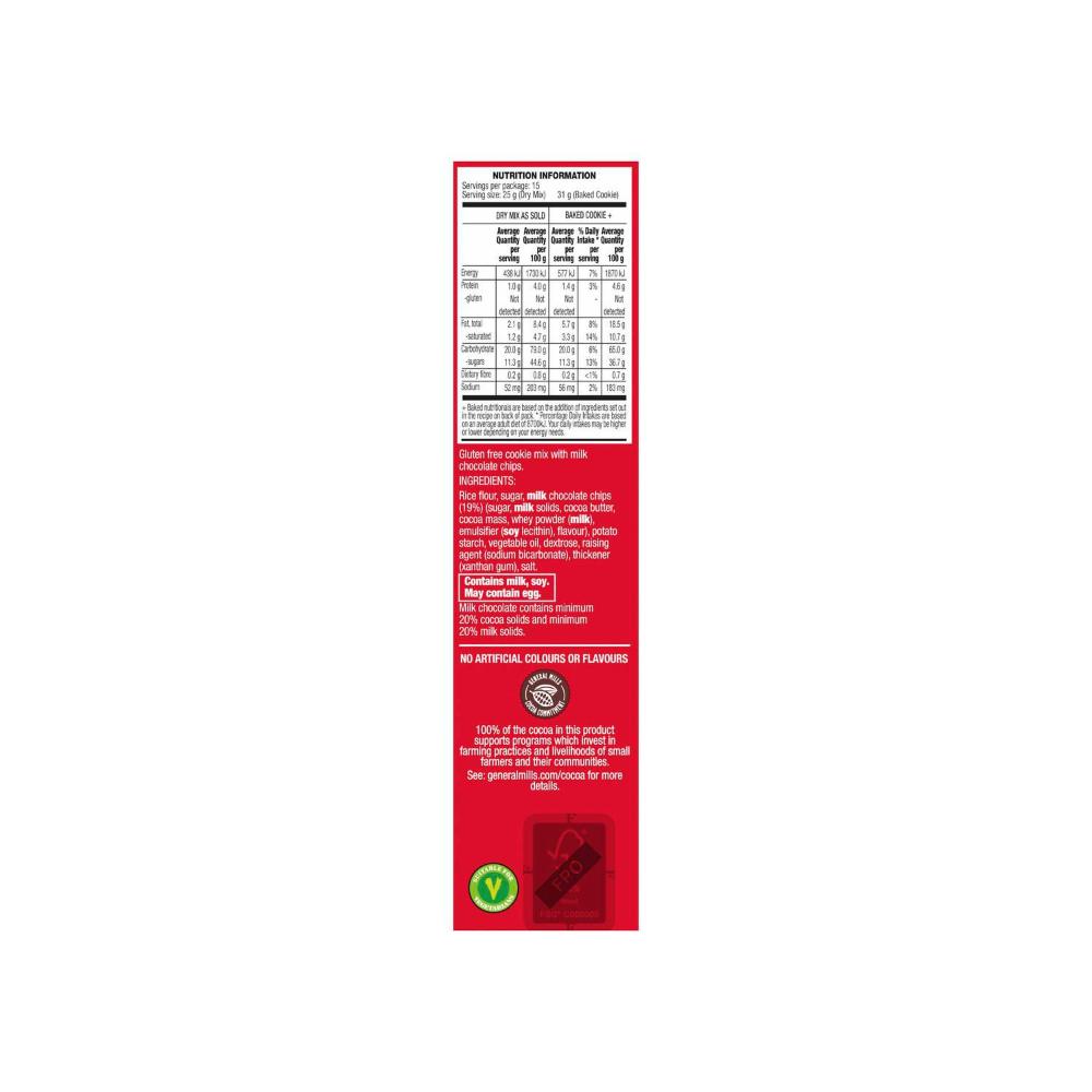 Betty Crocker Gluten Free Cookie Mix Chocolate Chunk - 380g