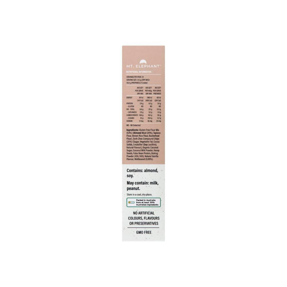 Mt. Elephant Wholefood Cookie Mix Vanilla Choc Chunk - 375g