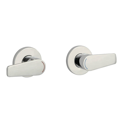 Evekare Brushed Nickel 1/4 Turn Extended Lever Wall Top Assembly - 150mm