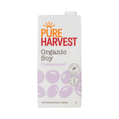 Pureharvest Organic Soy Unsweetened Long Life Milk Uht - 1L
