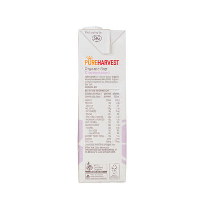 Pureharvest Organic Soy Unsweetened Long Life Milk Uht - 1L