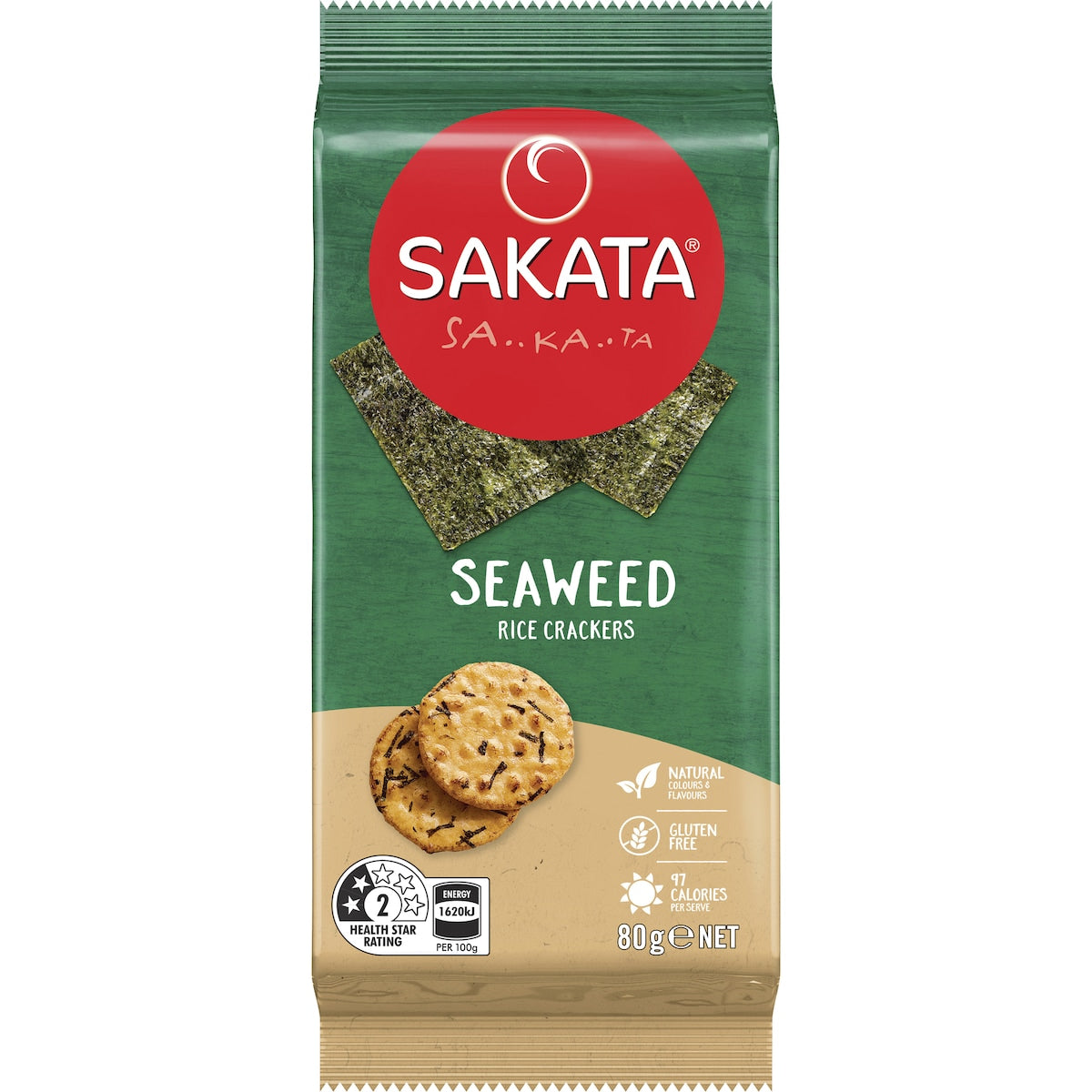 Sakata Rice Crackers Seaweed Snack 80g