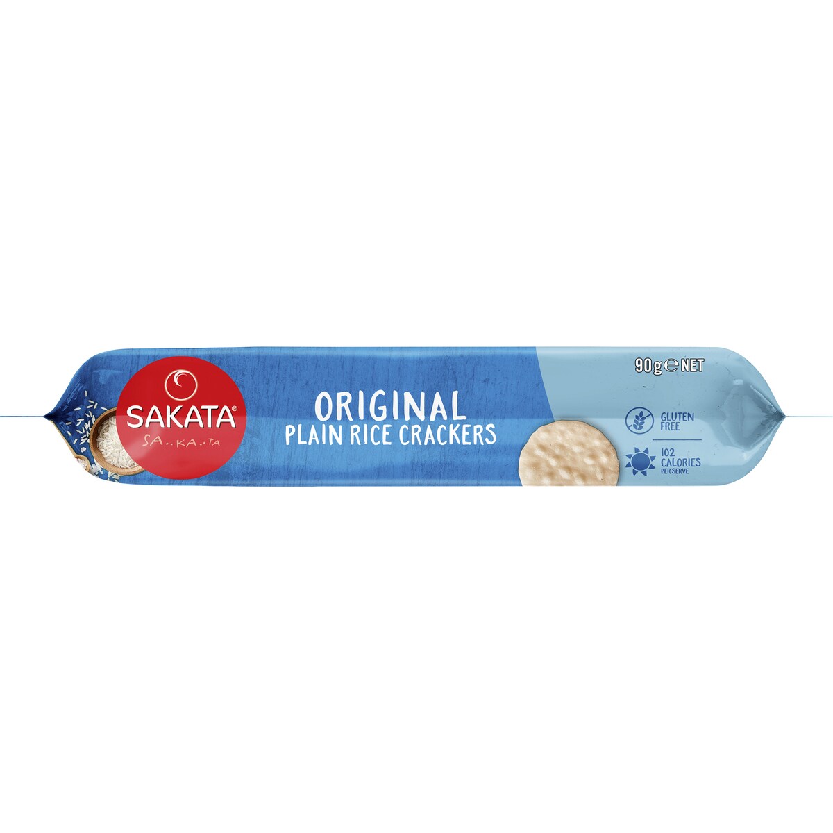 Sakata Rice Cracker Biscuits Plain 90g