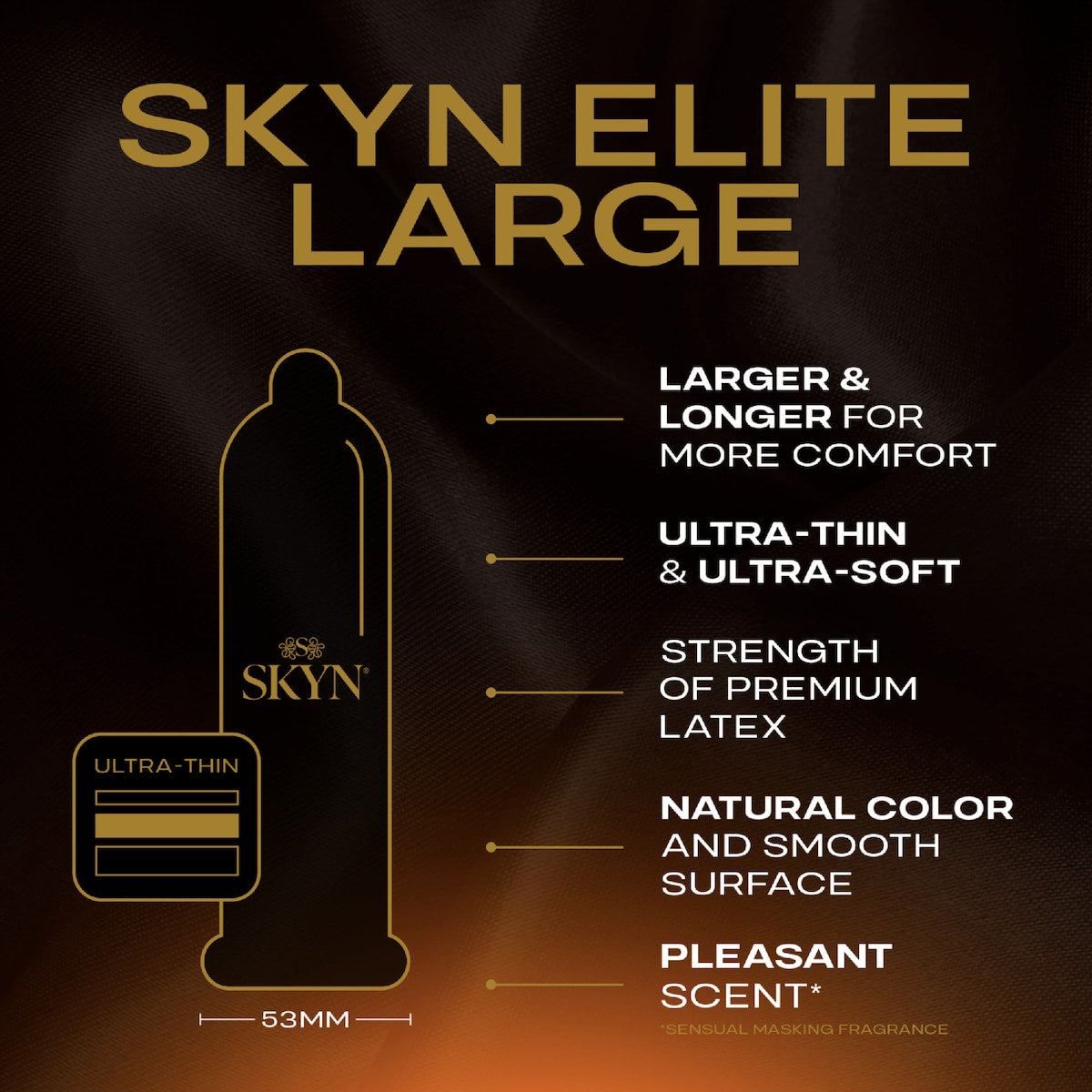 Skyn Elite Large Non-latex Condoms 10 Pack