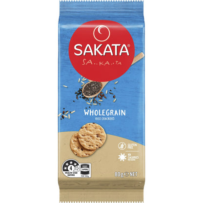 Sakata Wholegrain Rice Crackers Original 80g
