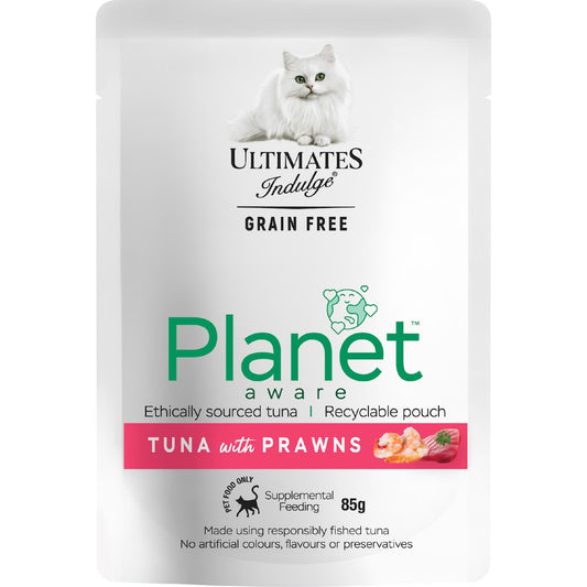 Ultimates Indulge Planet Aware Tuna With Prawns Wet Cat Food 85g