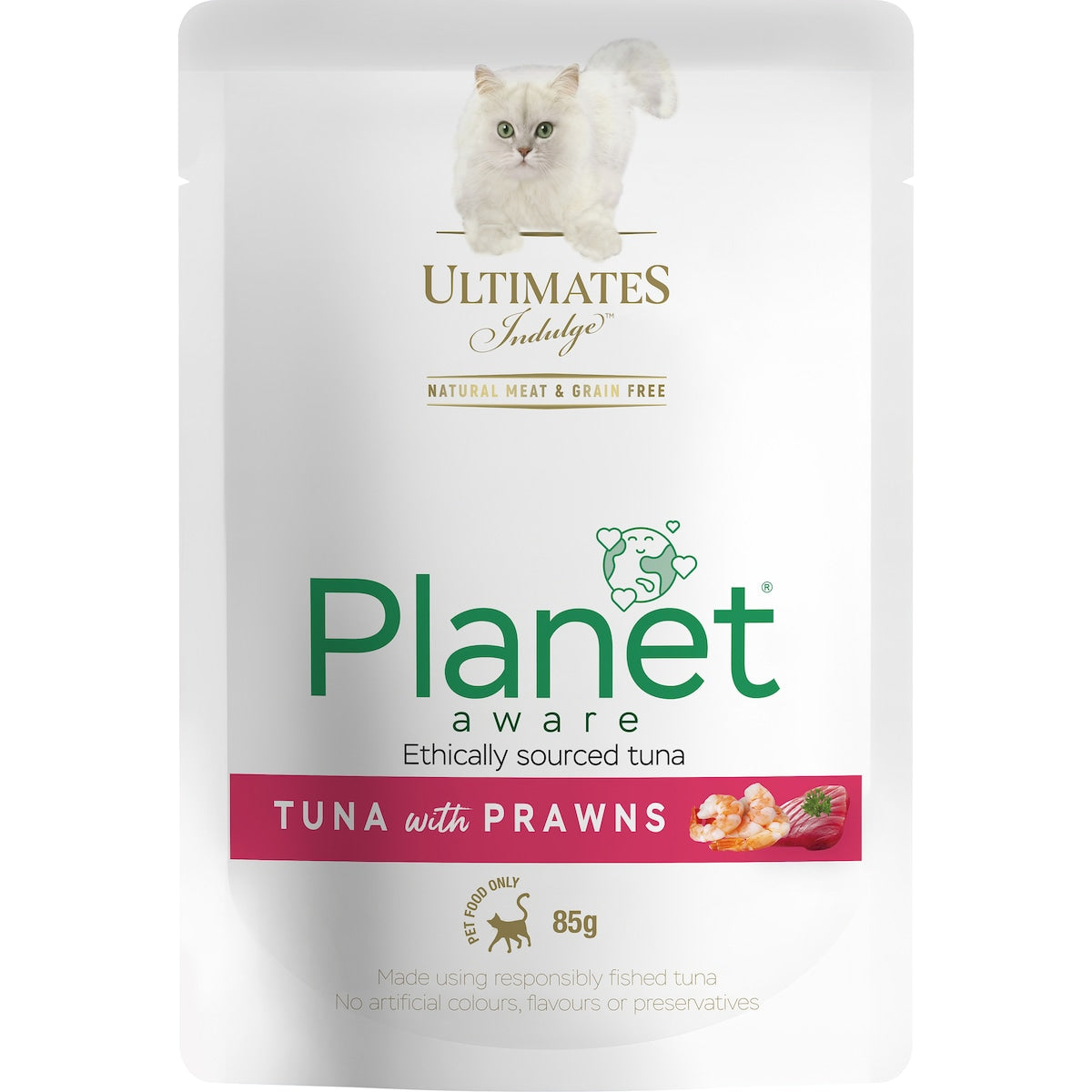 Ultimates Indulge Planet Aware Tuna With Prawns Wet Cat Food 85g