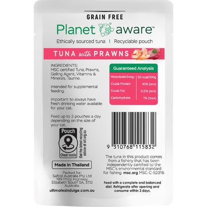 Ultimates Indulge Planet Aware Tuna With Prawns Wet Cat Food 85g