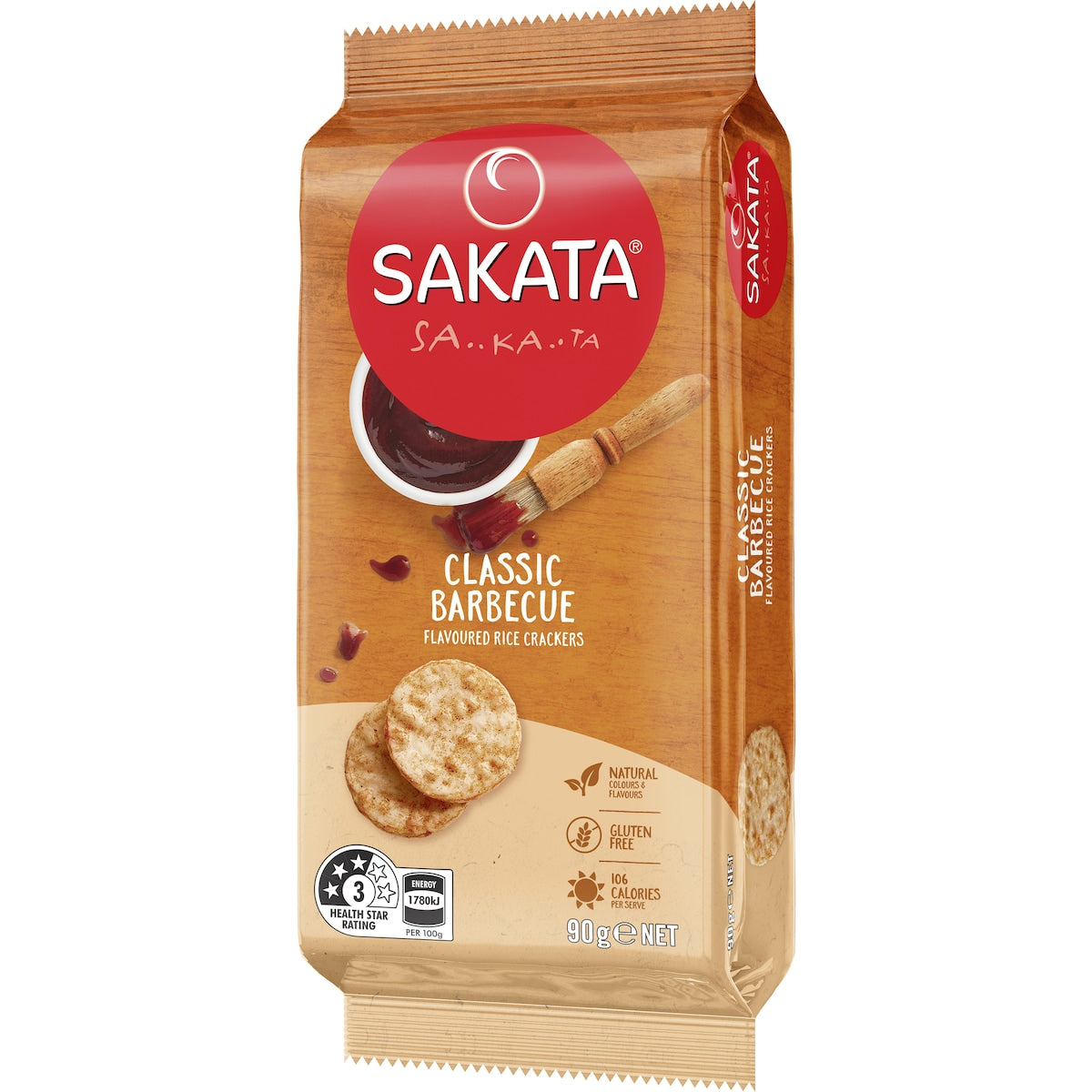 Sakata Rice Cracker Biscuits BBQ 90g