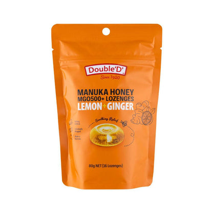 Double D Manuka Honey Lemon Ginger - 16 Pack