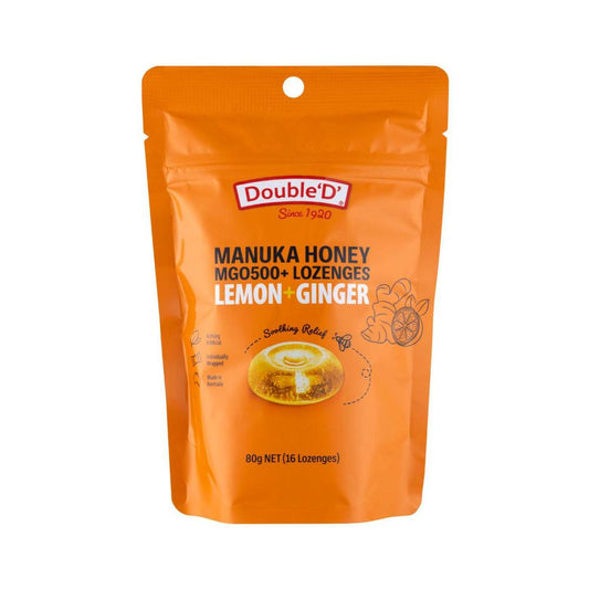 Double D Manuka Honey Lemon Ginger - 16 Pack