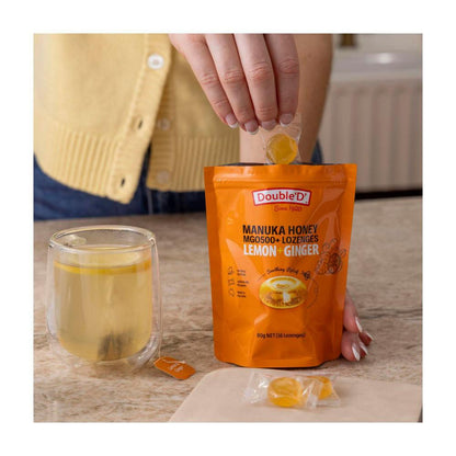 Double D Manuka Honey Lemon Ginger - 16 Pack