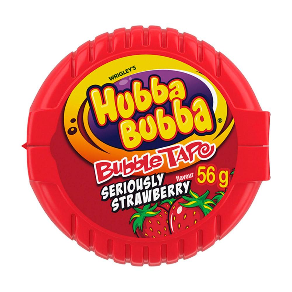 Hubba Bubba Seriously Strawberry Bubble Gum 180cm - 56g