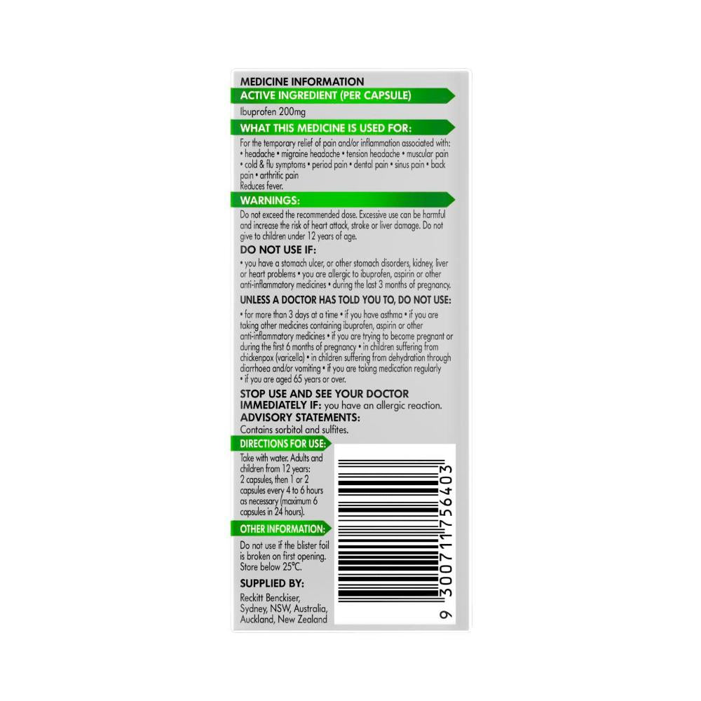 Nurofen Zavance Mini Liquid Caps - 16 Pack