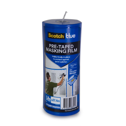 Scotchblue Pretaped Masking Film - 1.8m x 27.4m