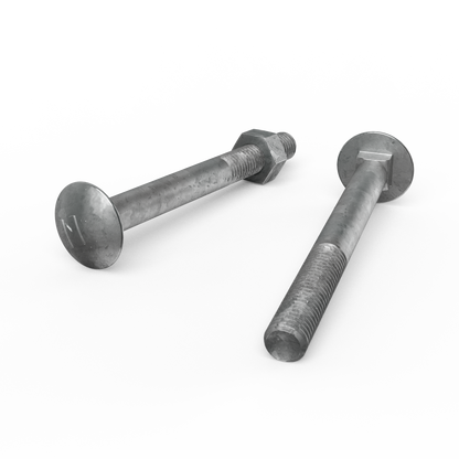 Zenith Hot Dip Galvanised Cup Head Bolts & Nuts - M10 x 100mm - 25 Pack