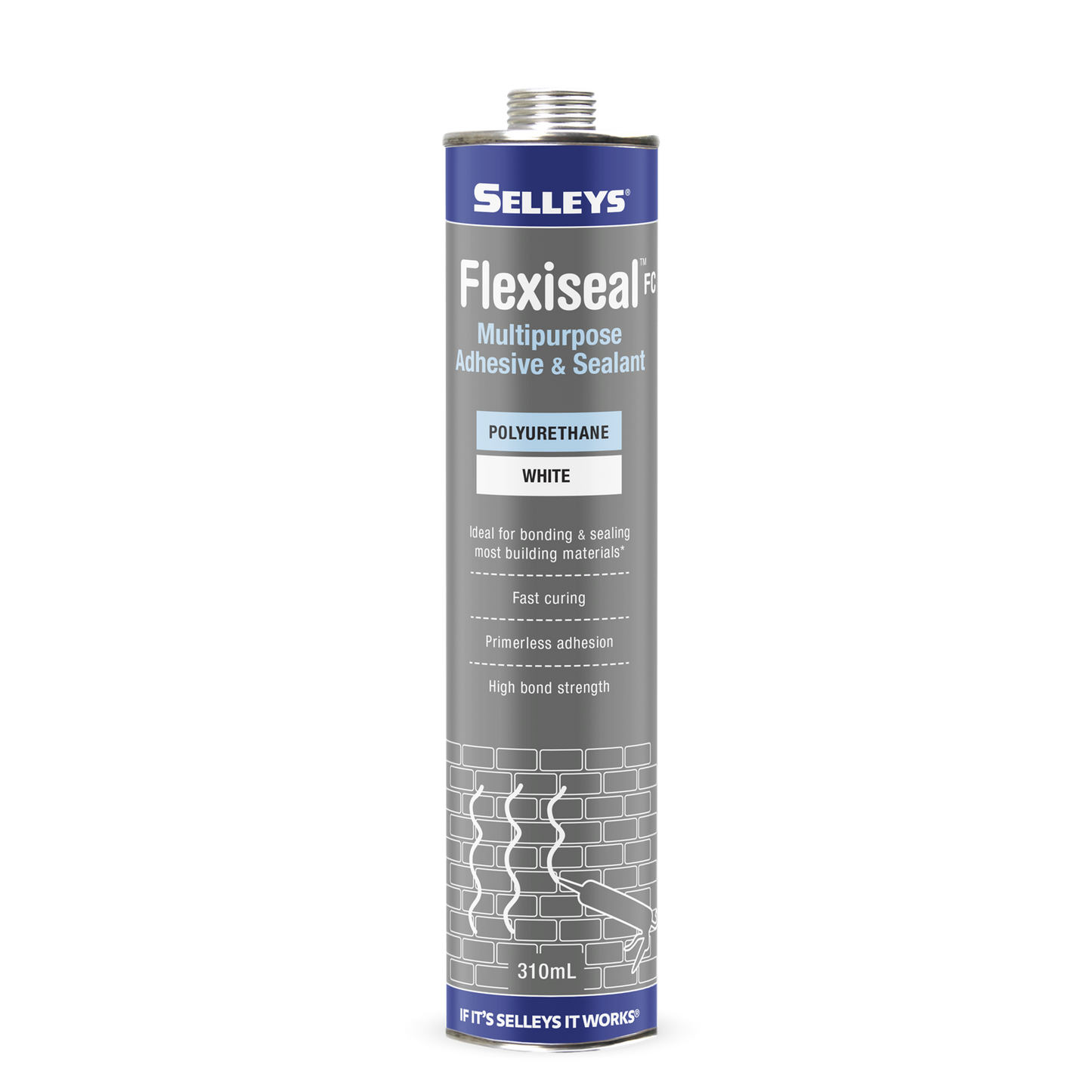 Selleys Flexiseal FC Polyurethane Sealant Adhesive - 310ml - White