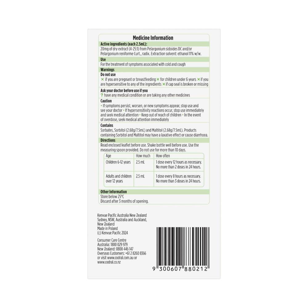 Codral Cold & Cough Liquid - 100mL
