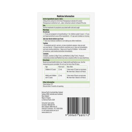 Codral Cold & Cough Liquid - 100mL
