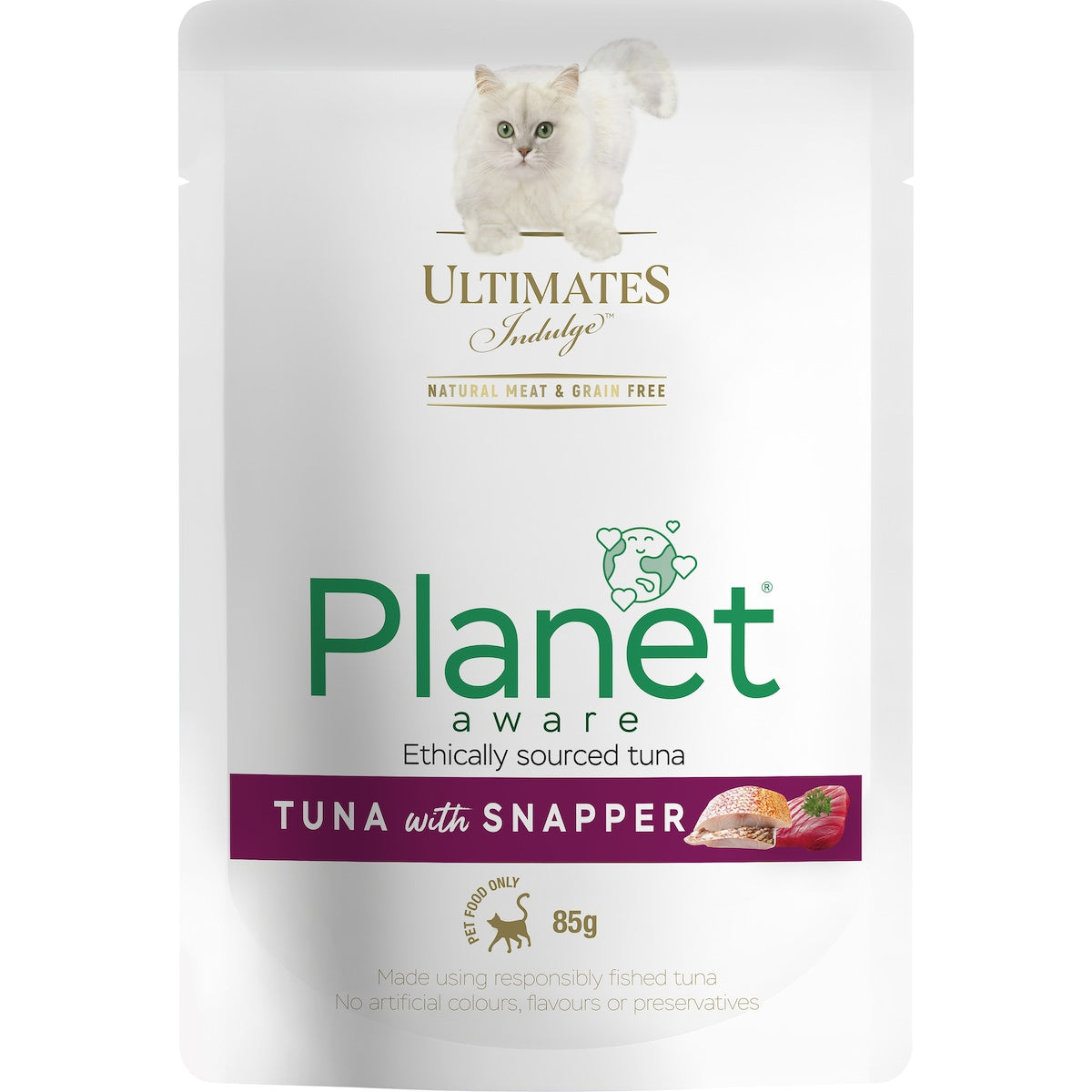 Ultimates Indulge Planet Aware Tuna With Snapper Wet Cat Food 85g