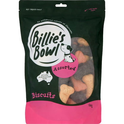Billies Bowl Biscuits Dog Treats Assorted Flavours 1kg