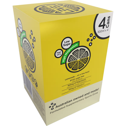 Level Lemonade Original Cans 300ml X 4 Pack