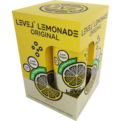 Level Lemonade Original Cans 300ml X 4 Pack