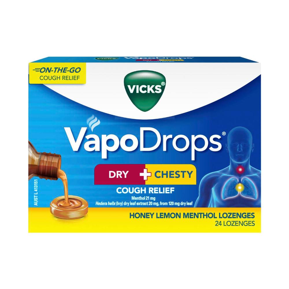 Vicks Dry & Chesty Cough Lozenge - 24 Pack