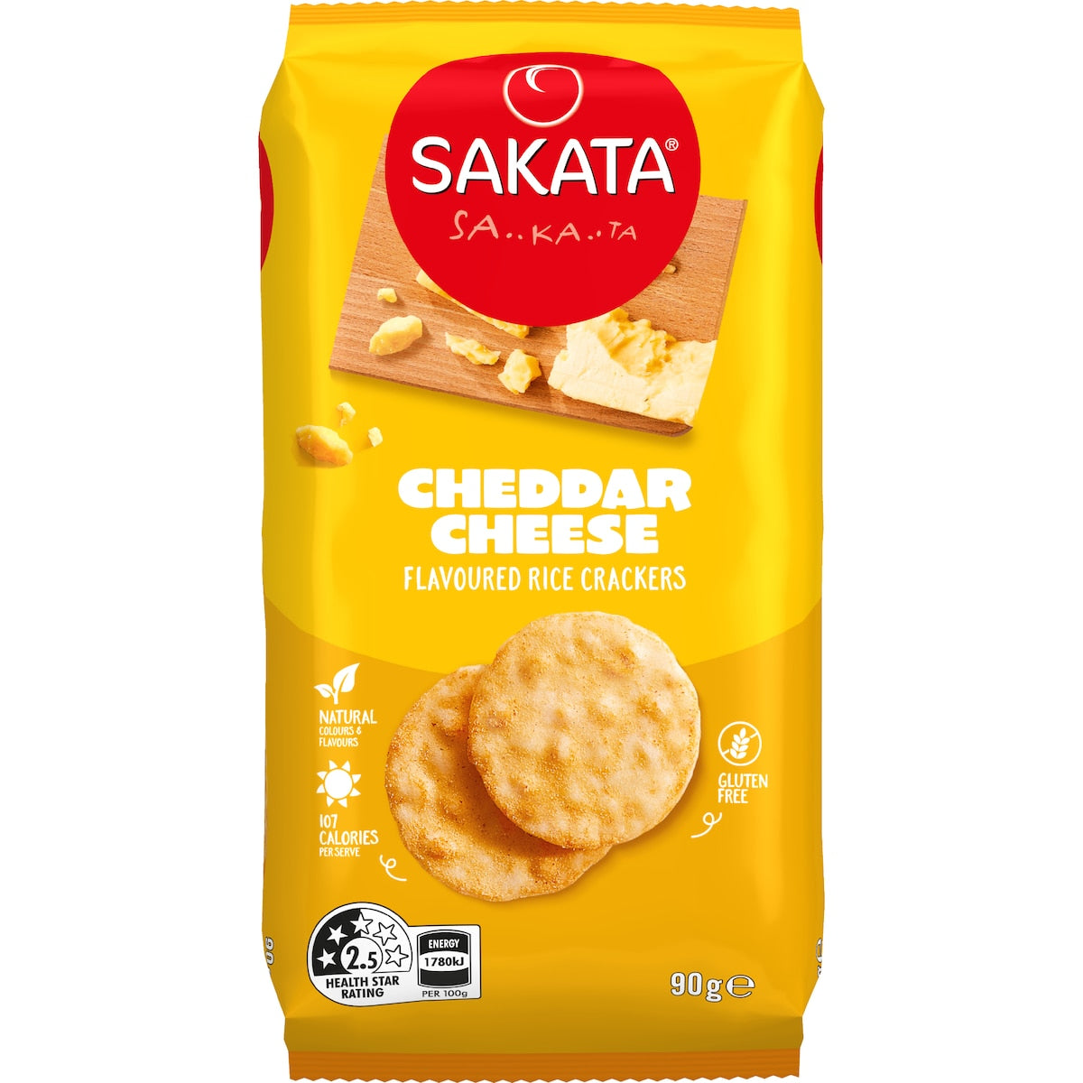 Sakata Rice Crackers Cheese Snack 90g