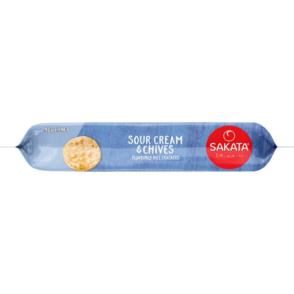 Sakata Rice Crackers Sour Cream & Chives Snack 90g