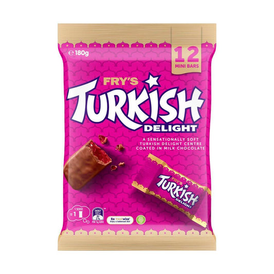 Cadbury Fry's Turkish Delight Chocolate Sharepack 12 Pack - 180g