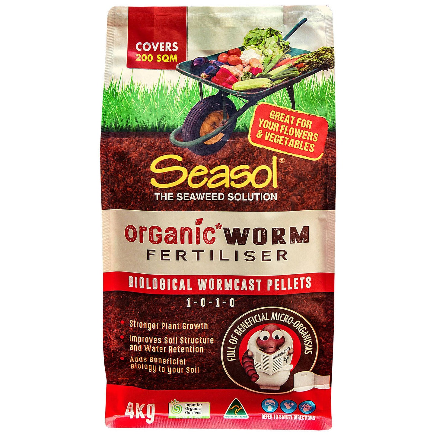 Seasol Organic Worm Fertiliser - 4kg