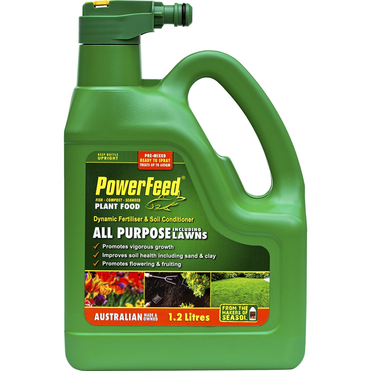 Seasol Powerfeed All Purpose Plant Fertiliser Hose On - 1.2L