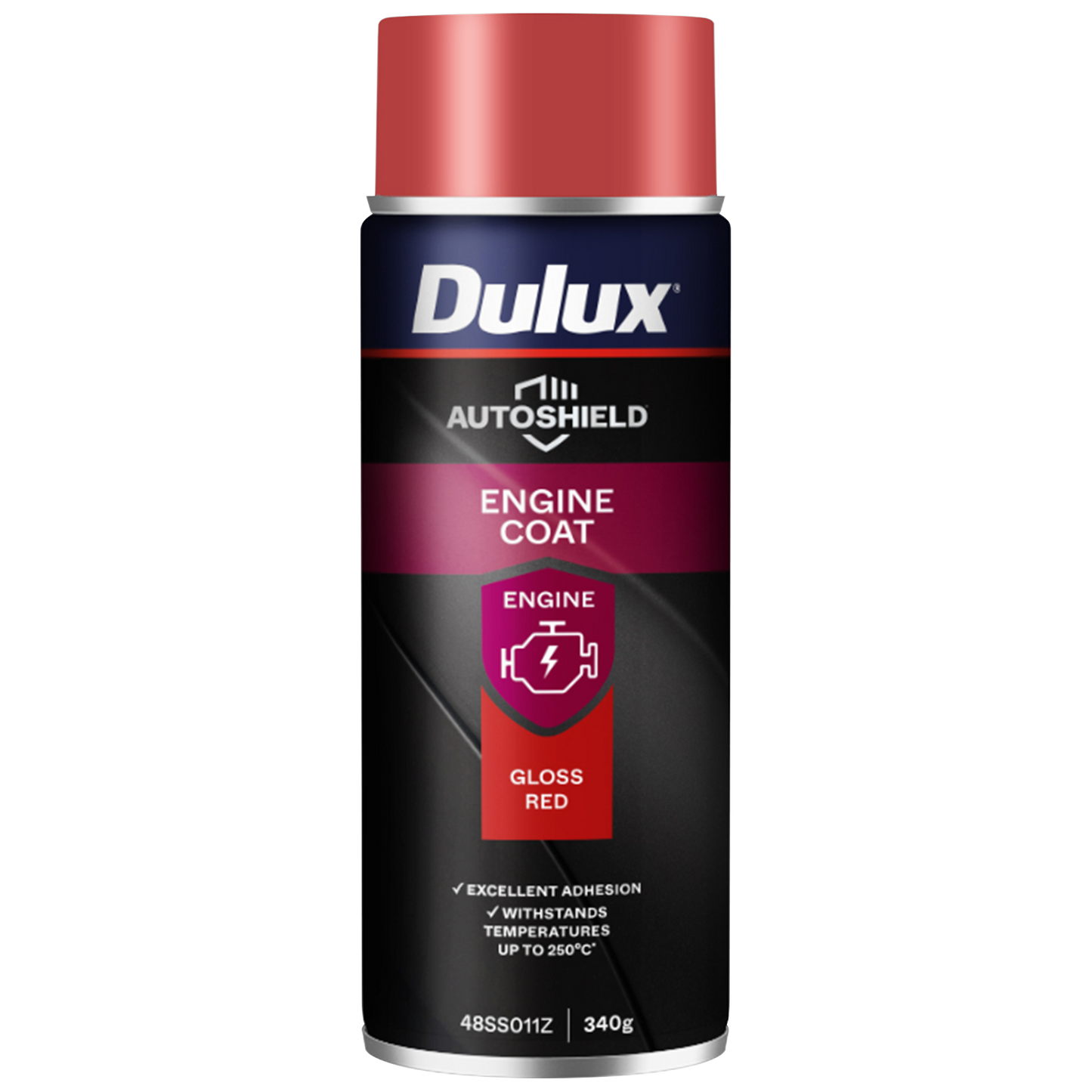 Dulux Autoshield Spray Paint - 340g - Red Engine Coat