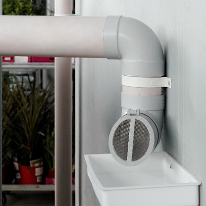 Rain Harvesting F Vented Screen Flap Valve - 90mm - Grey